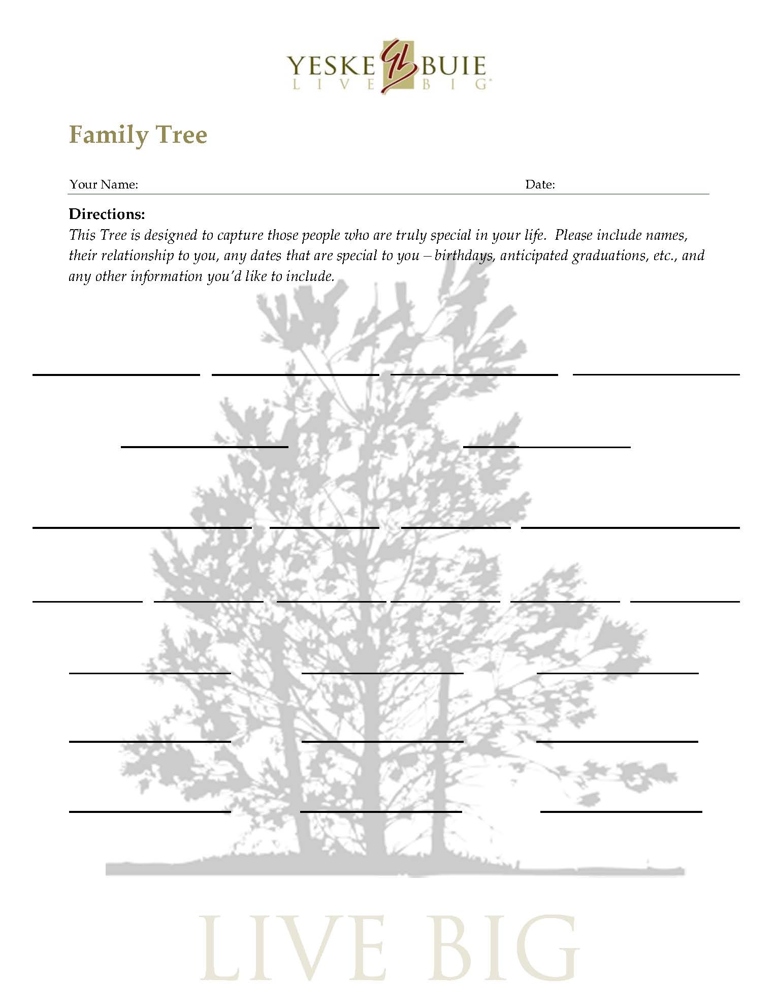 family trees blank