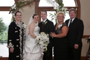 The newlyweds with their parents
