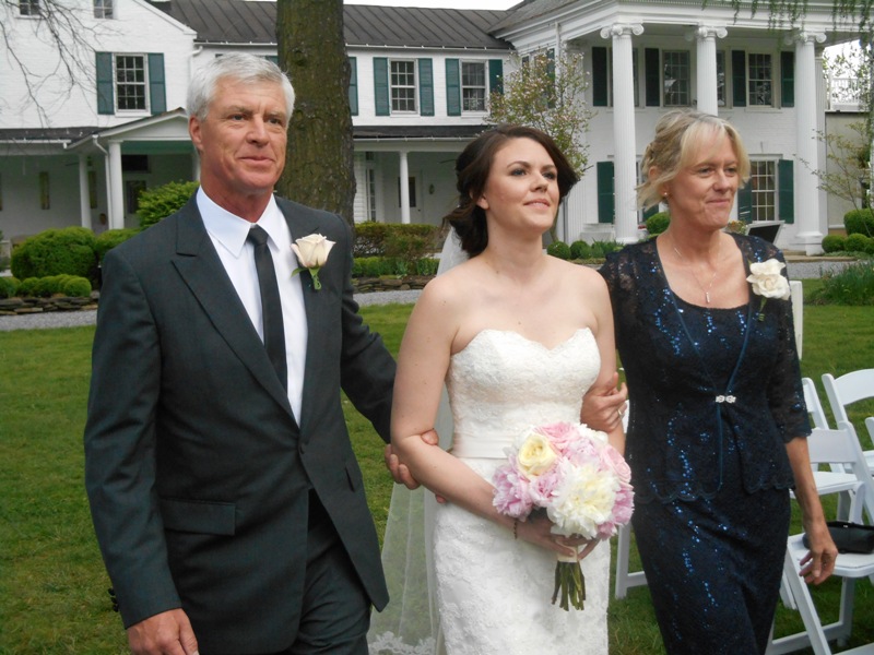 Maegan coming down the aisle
