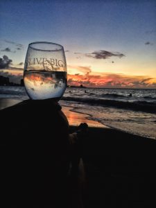 Submitted by Camille. Watching the sunset in Isla Verde, Puerto Rico!