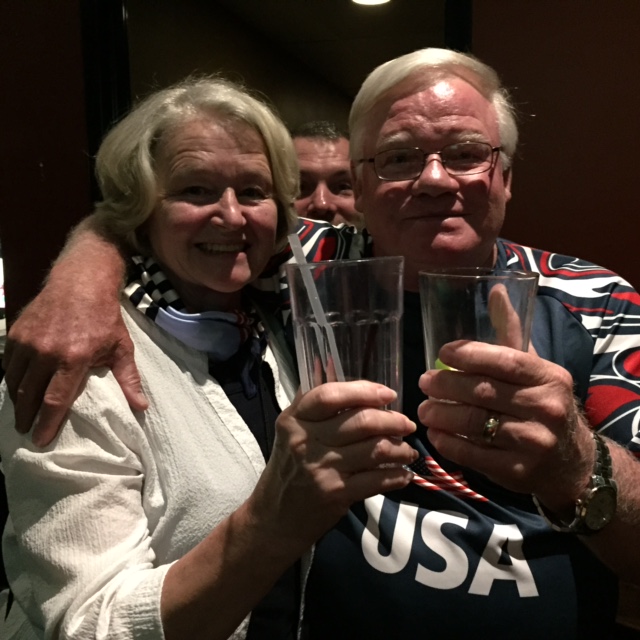 Daryl and Cathie Solomonson Celebrating USA Women's World Cup