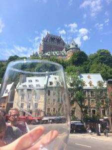 Submitted by Lauren V. During her vacation to Quebec with 20 family members, Lauren celebrated Living Big with her glass at the beautiful and historic Chateau Frontenac.